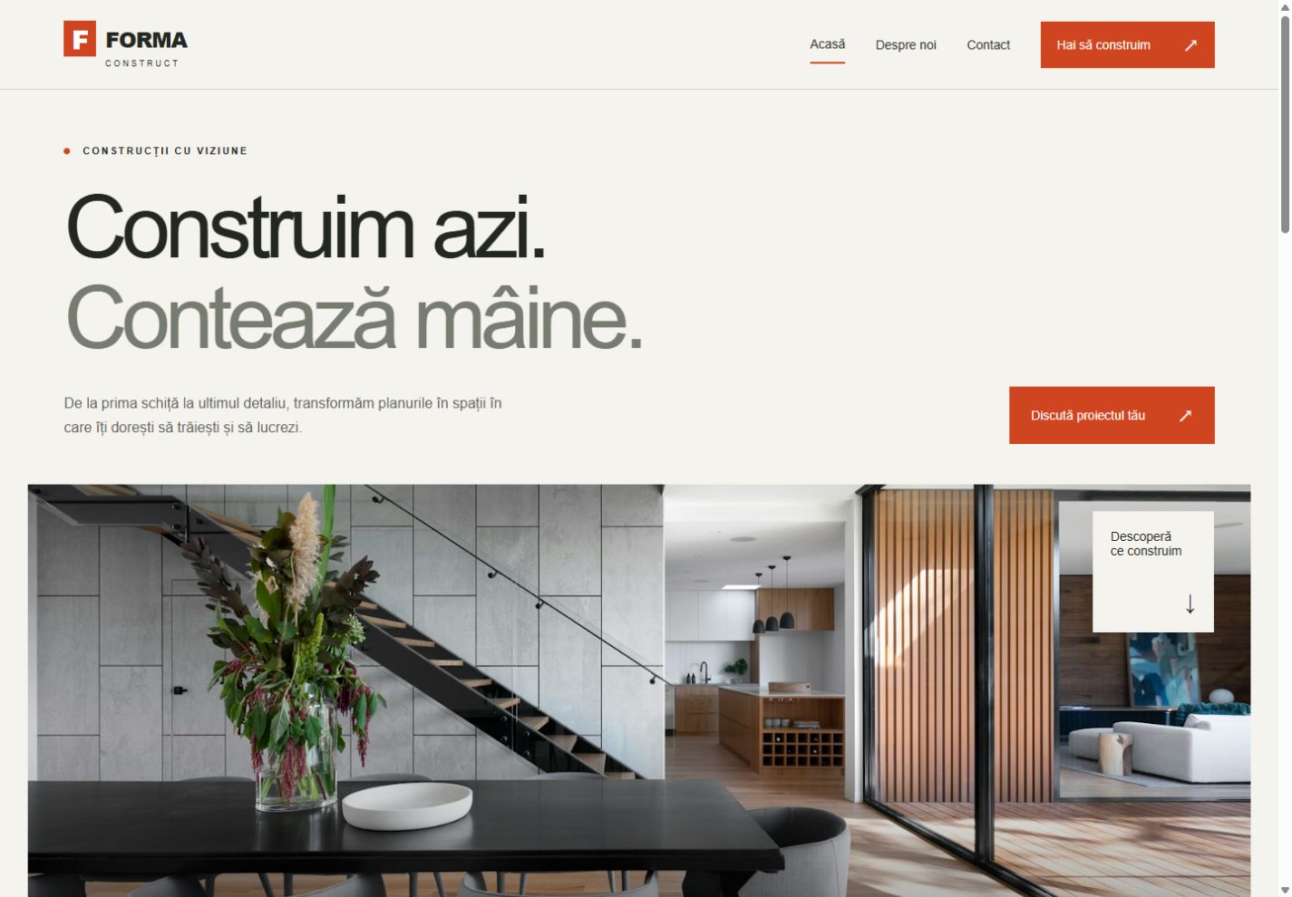 Previzualizare website FORMA Construct